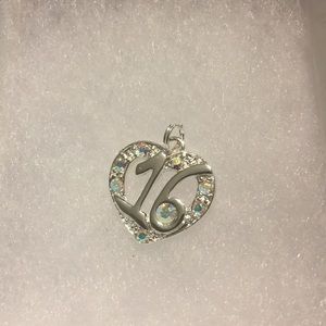 Sweet 16 necklace charm